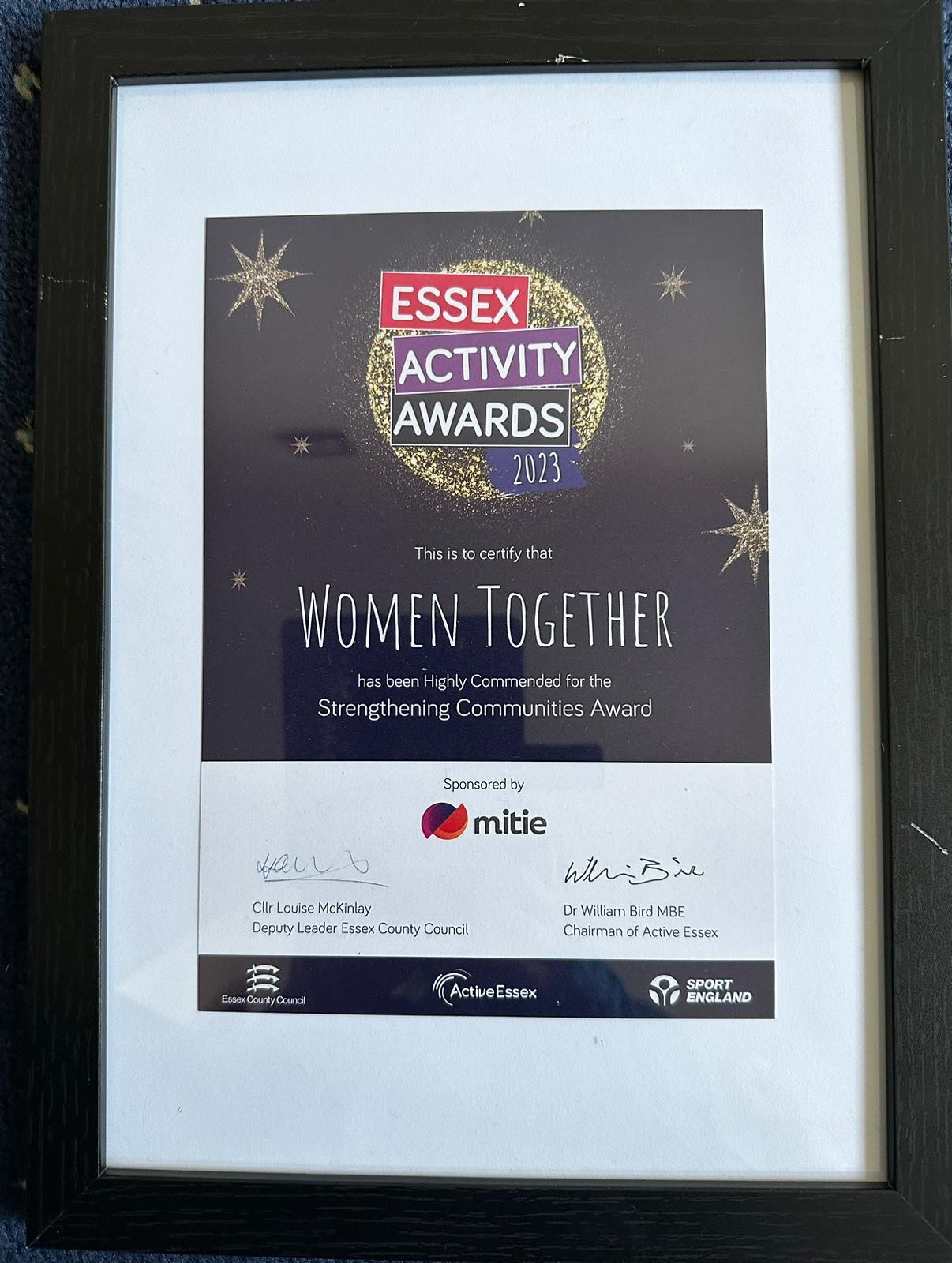 strengthening communities award certificate 2023